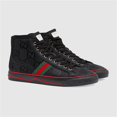 gucci zapatillas hombre falsas|Zapatilla con GG para hombre en piel negra .